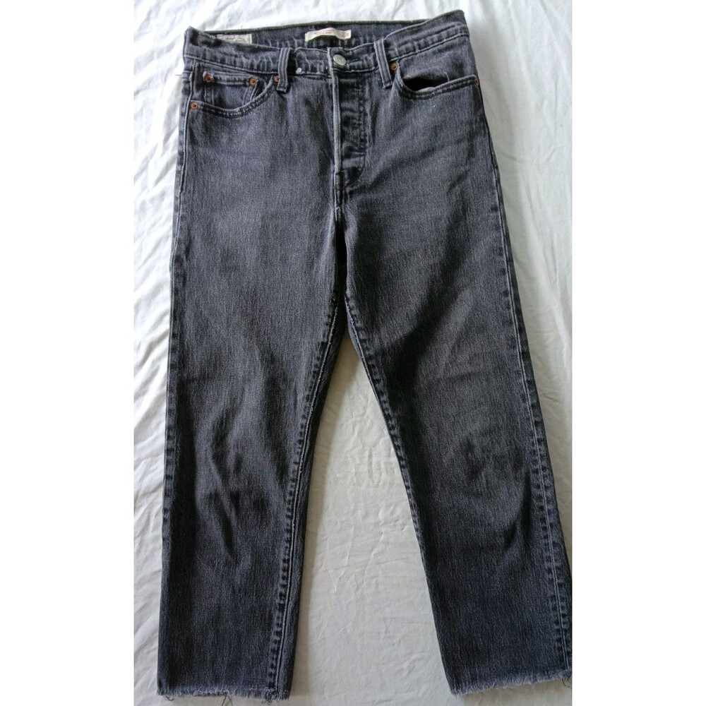 Levi's Jeans Womens 28 Black Wedgie Straight Premium High Rise Denim